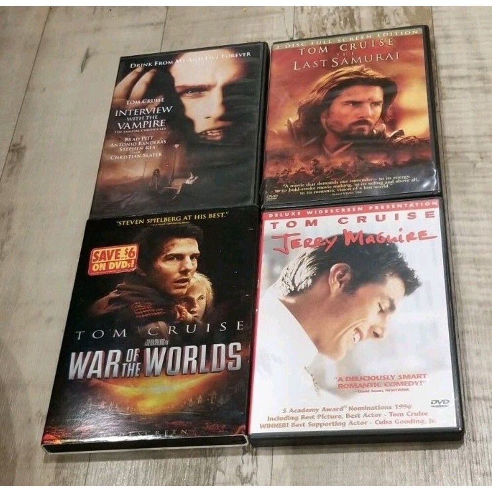 Tom Cruise Movie DVDs Lot of 4 Last Samurai Interview with A V War of the Worlds